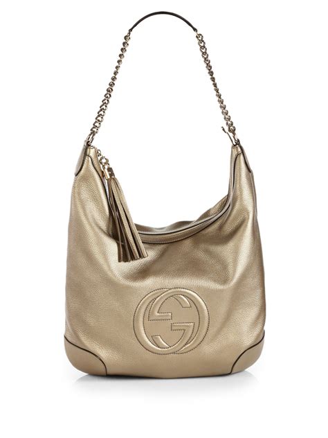 gucci soho metallic leather mini chain bag|gucci soho shoulder bag large.